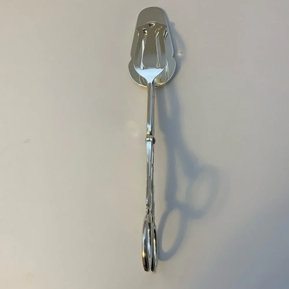 SILVER PLATED CHALICE/GOBLET AND SERVING TONGS